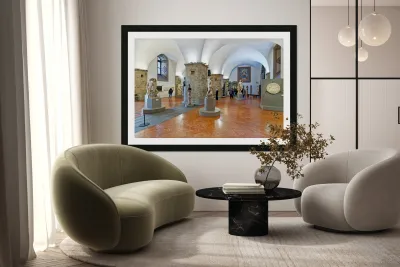 View of classic sculptures at Museo Nazionale del Bargello museu Reproduction