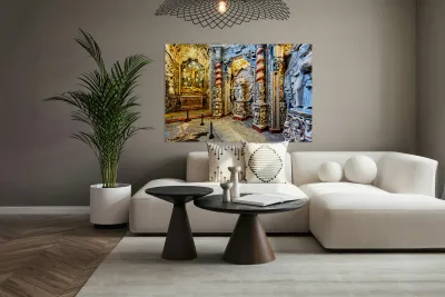 Explore the details of the Crucifix chapel in Monreale Sicily  Reproduction