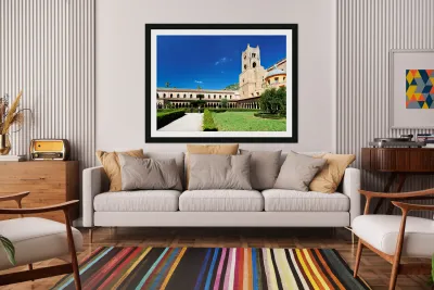 Visit to Duomo di Monreale in Palermo Sicily on a sunny day Reproduction