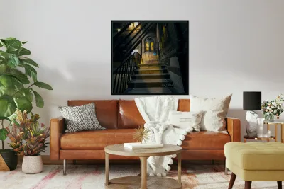 Lion and Unicorn Staircase University Of Glasgow Scotland UK Reproduction