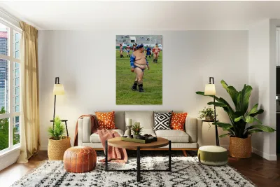 Wrestling at Naadam festival in Ulaanbaatar Mongolia Reproduction