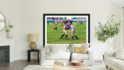 Wrestling matches at Naadam festival in Ulaanbaatar Mongolia Reproduction