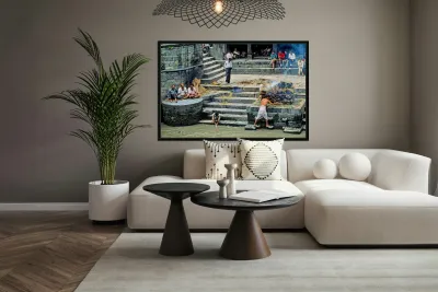 Cremation ritual at Pashupatinath in Kathmandu Nepal Reproduction