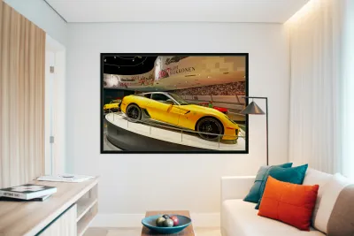 Ferrari display at Abu Dhabi Ferrari World amusement park Reproduction