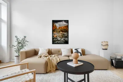 Autumn Fire and Falling Water Reproduction