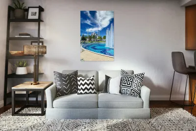 Visit to the Blue Mosque in Istanbul Turkey on a clear day Reproduction