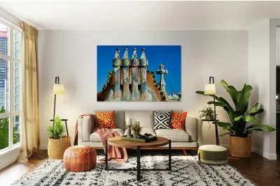 Exploring casa batllo in barcelona catalonia spain Reproduction