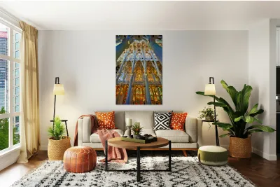 Explore the stunning interior of Basílica de la Sagrada Famíli Reproduction