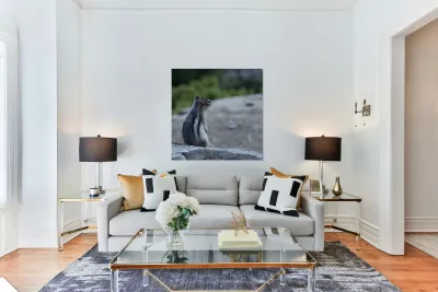 Cute chipmunk admiring a view 1 Reproduction