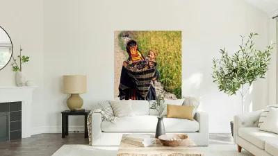 Life in kalash village of bumburet valley with a child Reproduction