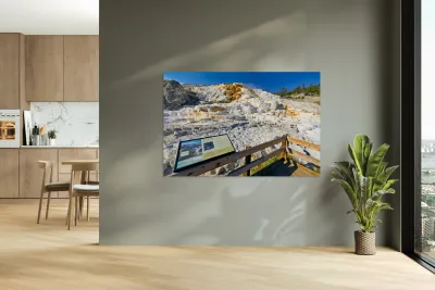 Visit to devils thumb in yellowstone national park Reproduction