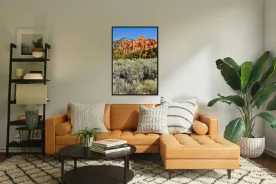 Visit Dixie National Forest in Utah with red rock formations Reproduction