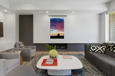 View of sunset over Monument Valley in USA Reproduction