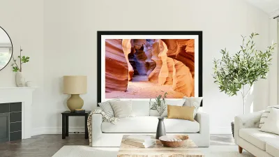 Explore Antelope Slot Canyon in Utah during daylight hours Reproduction