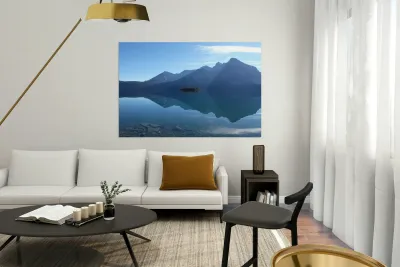 Upper Kananaskis lake reflection 2 Reproduction