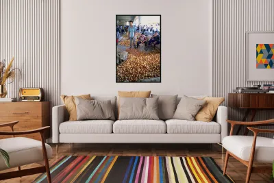 Young vendors sell onions in a market in Khiva Uzbekistan Reproduction