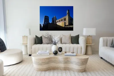 Khivas historic architecture against a blue sky Reproduction