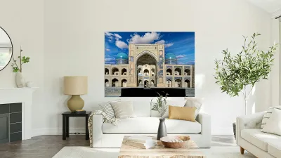 Beautiful architecture in Bukhara Uzbekistan Reproduction