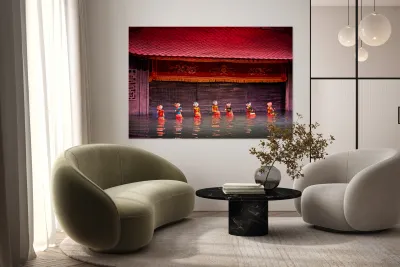 Puppet show in Hanoi showcasing traditional Vietnamese art Reproduction