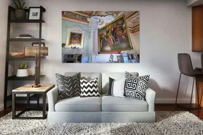 Paintings by Luca Signorelli in San Niccolo church in Cortona Reproduction