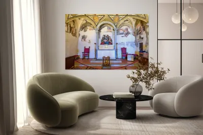 Frescoes by vasari in diocesan museum of cortona italy Reproduction