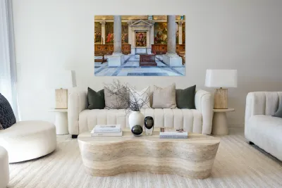 Interior view of the Cathedral in Pisa Tuscany Italy Reproduction