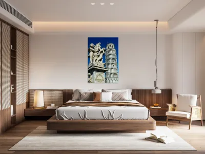 Visitors enjoy Piazza dei Miracoli with the Leaning Tower Reproduction