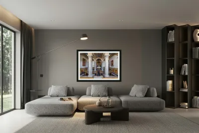 Visit san francesco church in pienza tuscany Reproduction