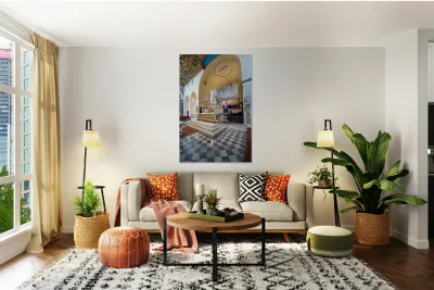 Duomo di Volterra interior view in Tuscany Italy during day Reproduction