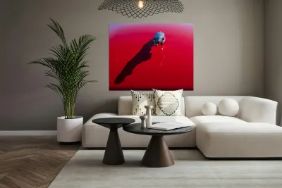 Red Jaguar XJS: Leaper in Sunlight Reproduction