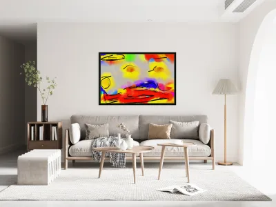 Abstract line art the 20th version 1 horizontal  Reproduction