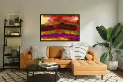 Abstract line art the 21st version 3 horizontal Reproduction