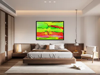 Abstract line art the 7th  horizontal Reproduction