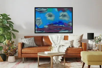 Abstract line art 20th version 2 horizontal Reproduction