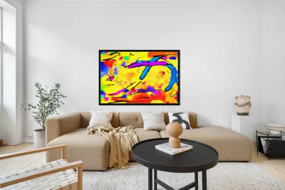 Abstract line art the 19th version 1 horizontal Reproduction