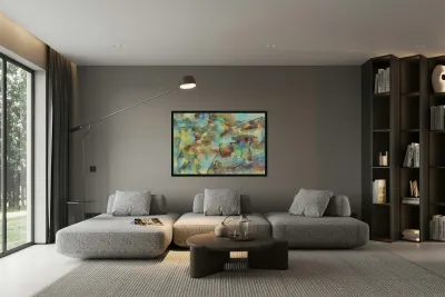 Abstract line art  the 10th horizontal Reproduction