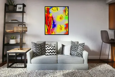 Abstract line art the 20th  version 1 vertical Reproduction