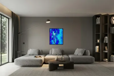 Abstract line art the 17th vertical Reproduction