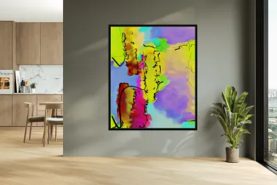 Abstract line art the 11th vertical Reproduction