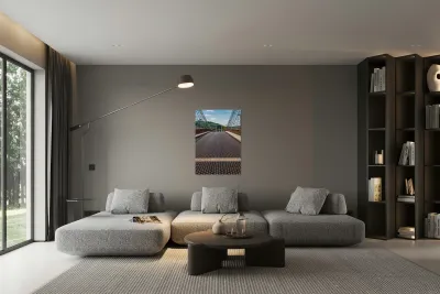 Suspension bridge over the Ohio river in Wheeling WV Reproduction