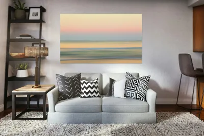 Sunrise over ocean with sideways pan Reproduction