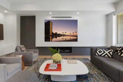 Newly restored tiling mural on Rainbow Tower Reproduction