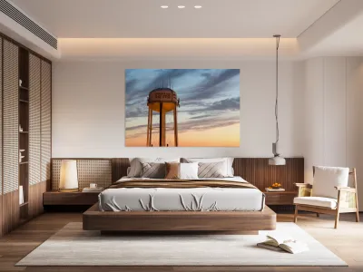 Water tower in Manassas Virginia Reproduction