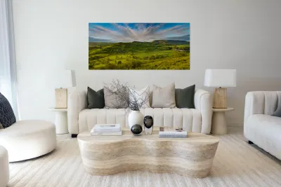 Typical english or welsh farming country Reproduction