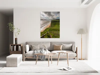 Path on cliffs at West Bay Dorset in UK Reproduction