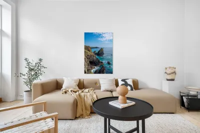 View towards the Lizard from Kynance Cove in Cornwall Reproduction