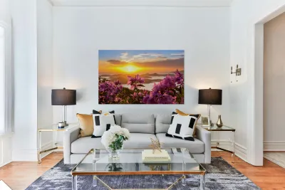 Sunset over Charlotte Amalie St Thomas Reproduction