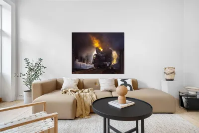 Dramatic 1916 Baldwin Steam locomotive enters tunnel Reproduction