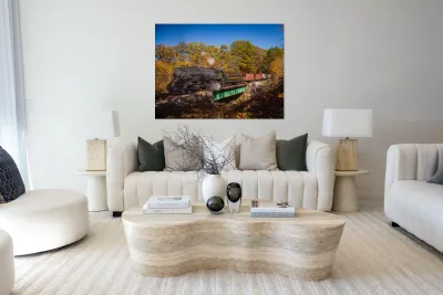 WMRR Steam train powers along railway Reproduction