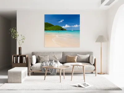 Glorious beach at Anse Marcel on St Martin Reproduction